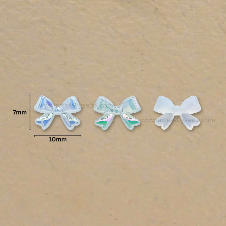 Bow AB Plastic Pearl (No Hole) | Size : 7mm | Qty : 50pcs
