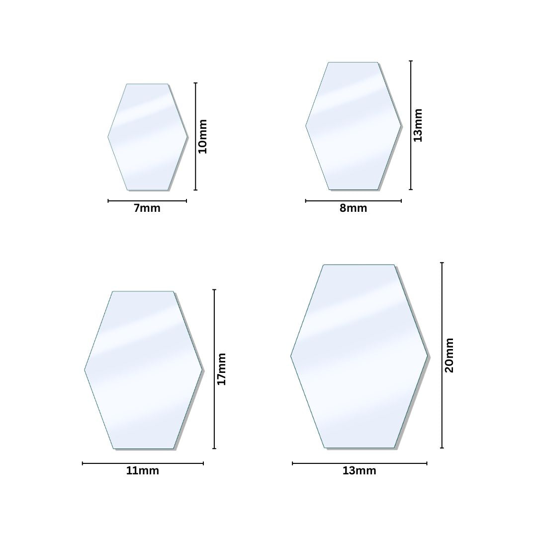 Hexagon Shape Mirror | Qty : 200grms