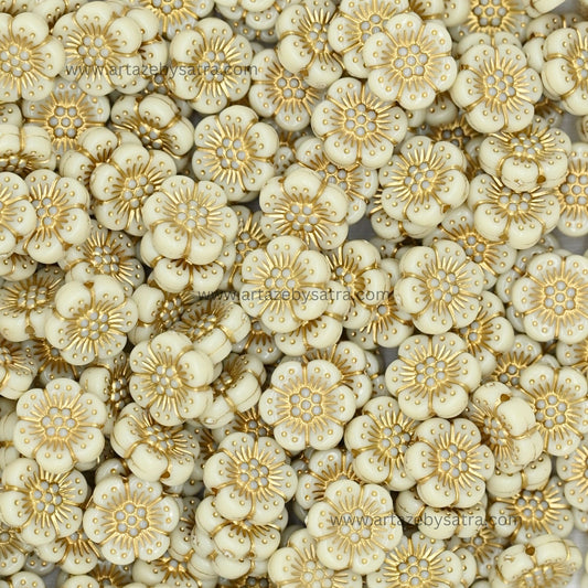 Flat Flower Charm Beads | Size : 12mm | PB77