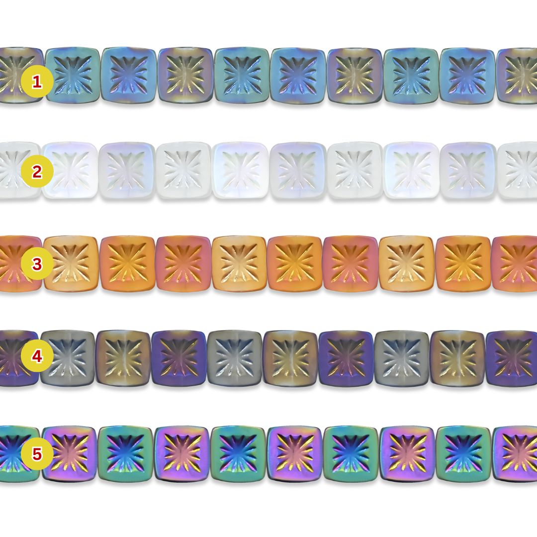 Shimmering Iridescent Pebble Beads | Size : 11mm | Qty : 1 line-approx 60pcs | GB10