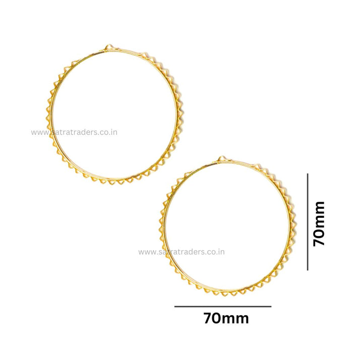 Earring Base 34 Naka Bali | Size : 70mm | 10pcs | EF54