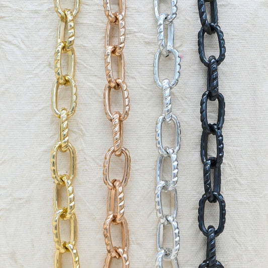 Aluminium Chain | Size : W-15mm H-25mm | Qty : 1mtr | JT-19-35-34