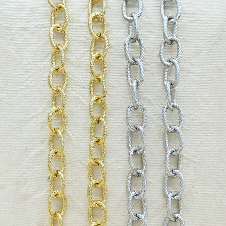 Aluminium Chain | Size : W-13mm H-18mm | Qty : 1mtr | JT-19-35-5