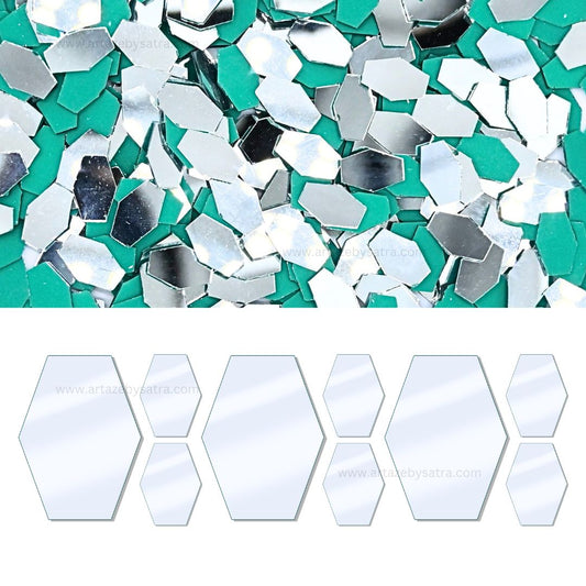 Hexagon Shape Mirror | Qty : 200grms | M11