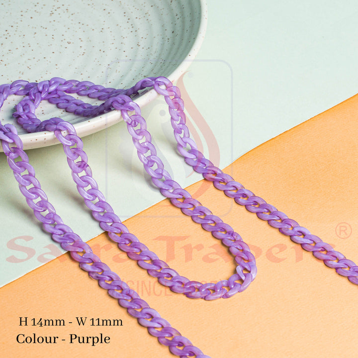 Acrylic Link Chains H-14mm-W-11mm | 1mtr | AC16