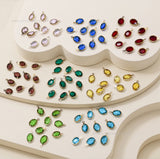 Oval Shape Glass Beads with Brass Loop | Qty : 100pcs | Size : 6mm | GB81