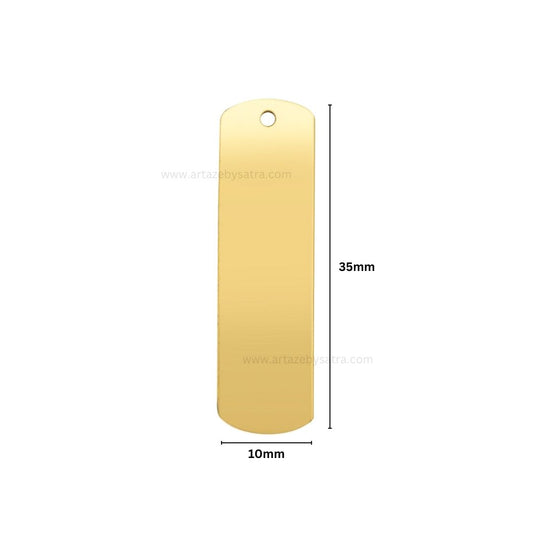 1 Loop Rectangle Matt Finish Metal Art | Size : 35mm | Qty : 100g | MF25