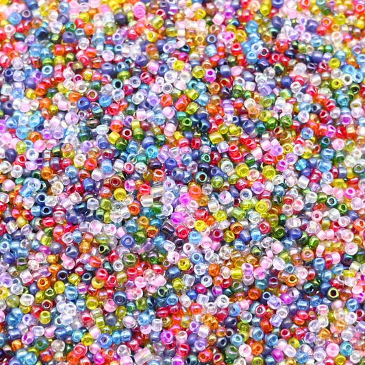 Transparent Multicolor Round Seed Beads | SB04