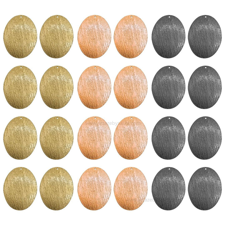 1 Loop Oval Shiny Finish Metal Art | Size : 45mm | Qty : 100g | MA379