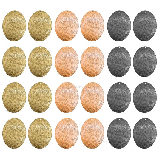 1 Loop Oval Shiny Finish Metal Art | Size : 45mm | Qty : 100g | MF20