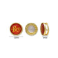 Gold Plated “Bro” Round Slider Charms | Size : 12mm | Qty : 12pcs | MKB113