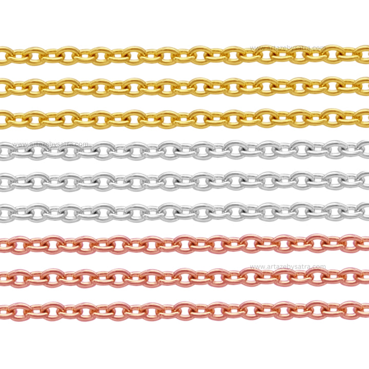 Iron Ready Chain Bracelet | 18k Gold Polished | Size : 9inch | Qty : 1pc | B16