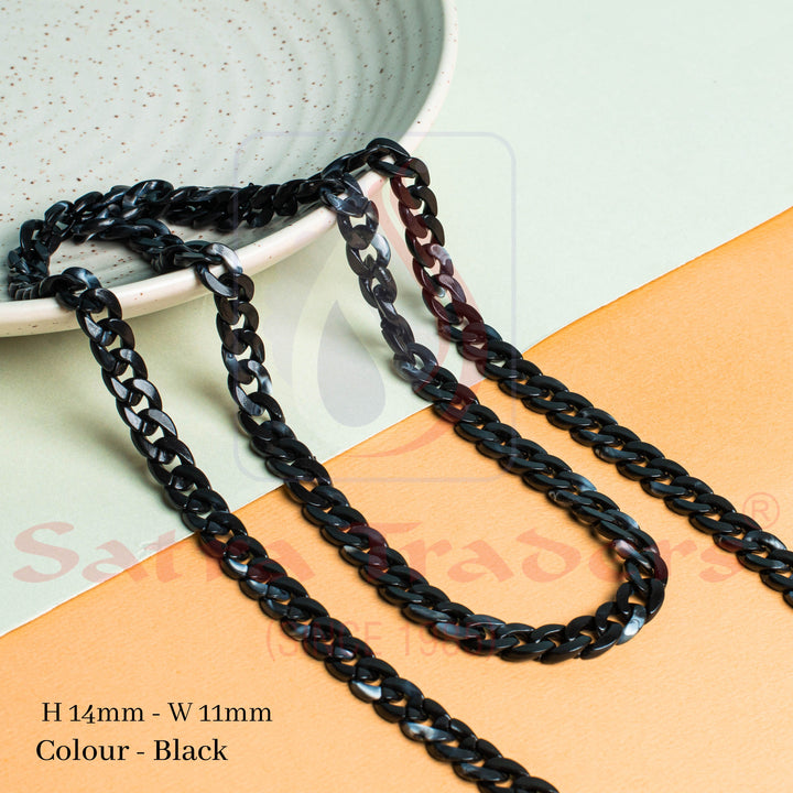 Acrylic Link Chains H-14mm-W-11mm | 1mtr | AC16