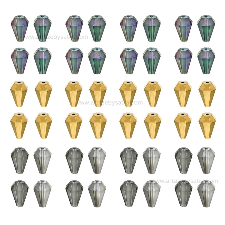 Elegant Glass Beads | Size : 14mm | 1 String ( Approx 35Beads Per Line ) | GB84