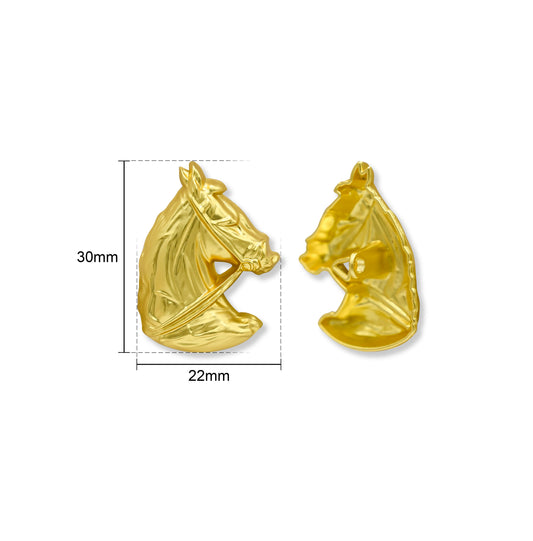 Horse Head Shank Button with Loop | Qty : 5pcs | G-1-20