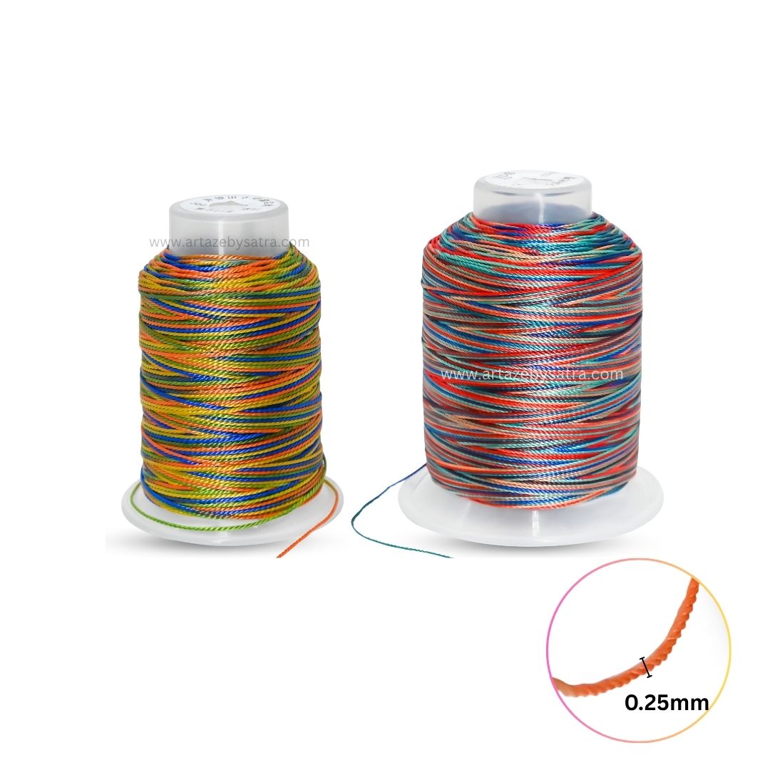 Decorative Thread | Size : 0.45mm | Qty : Approx 100mtr per roll