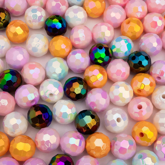 Assorted Round Plastic Beads | Size: 15mm | Qty: 10pcs (High Quality) | PB84