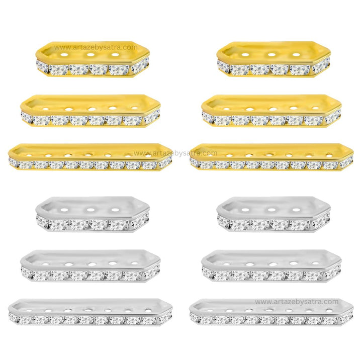 Crystal Spacer Bar Link Connectors | BF141