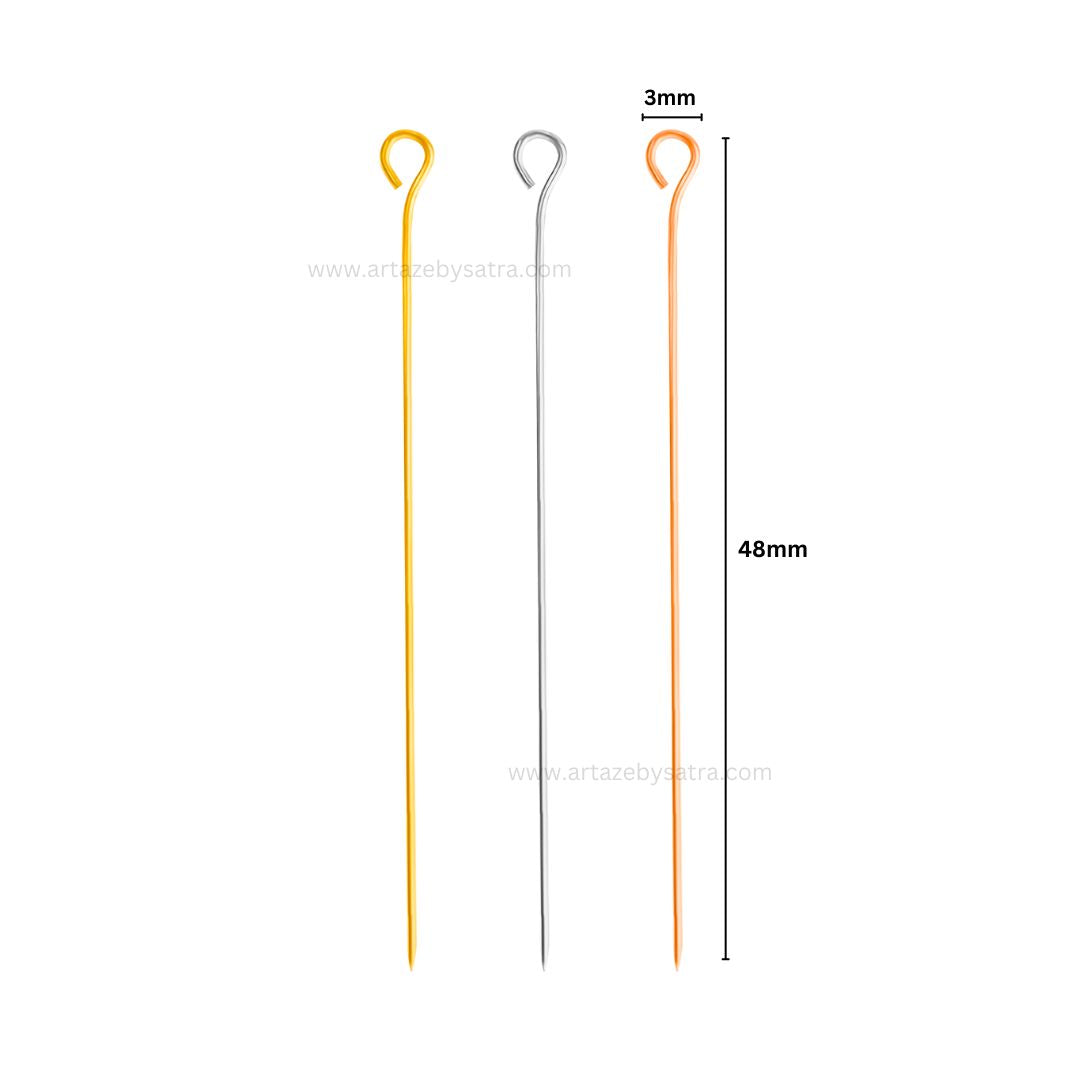 Hijab Pins | Needles | Size : 48mm | Qty : 100pcs | BF61
