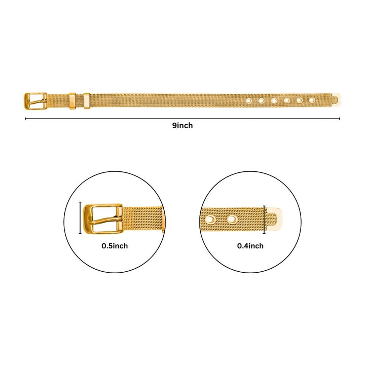 Plain Steel Mesh Bracelet Adjustable | Qty : 1pc | B14