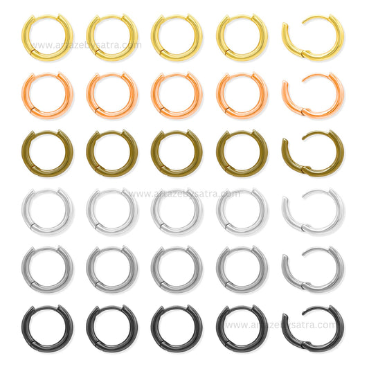 Brass Bali Earring Finding | High Quality | Size : 13mm | Qty : 4pcs | EF75