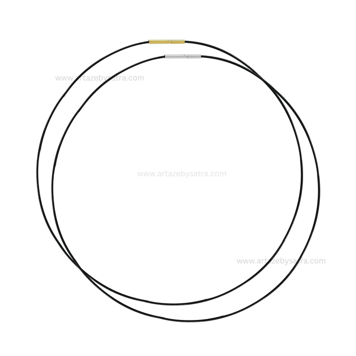 Black Nylon Cord Wax Rope Chain for Necklace | Size : 18inch | Qty : 1pc