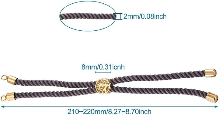 Bracelet Cord With Sliding Stopper Beads Connector | Size : 2mm | Qty : 1pc | B07