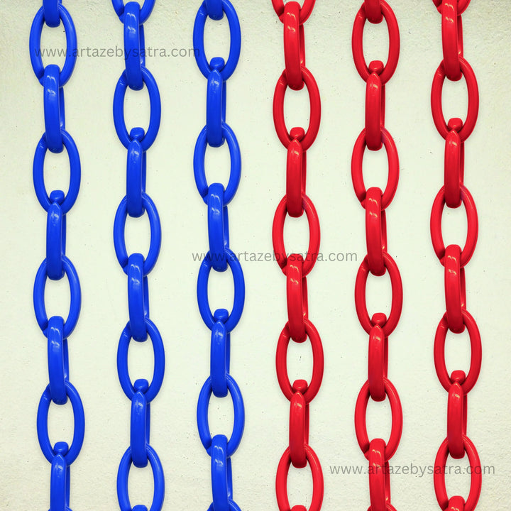 Acrylic Link Chain | Size : H-35mm W-19mm | 1mtr | AC27