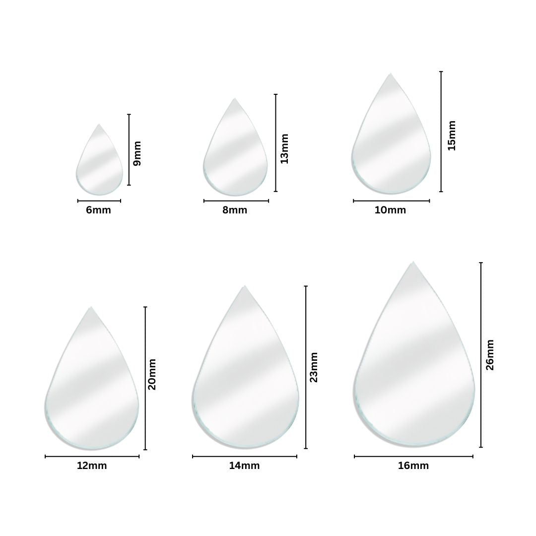Teardrop Shape Mirror | Qty : 200grms