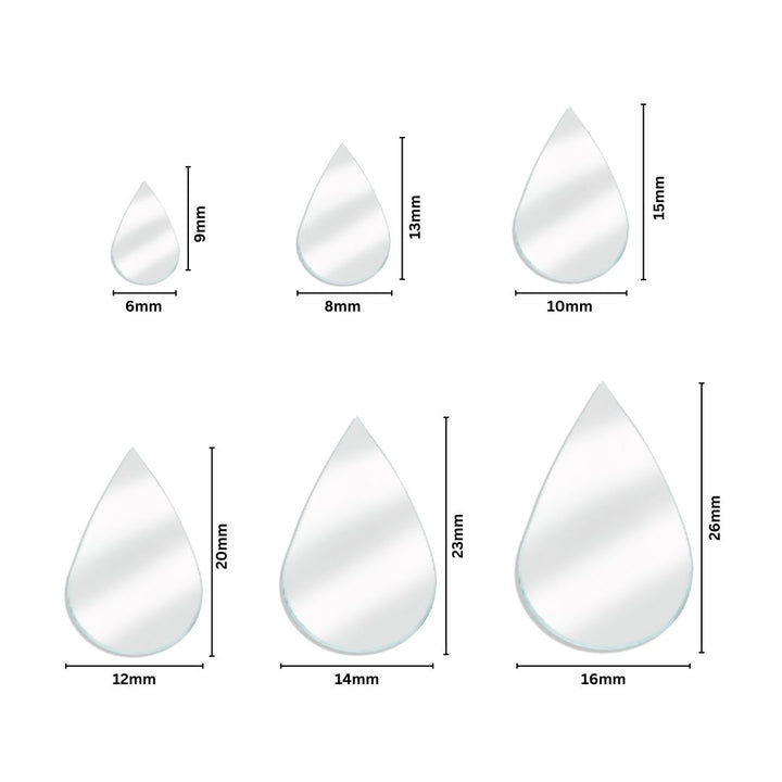 Teardrop Shape Mirror | Qty : 200grms