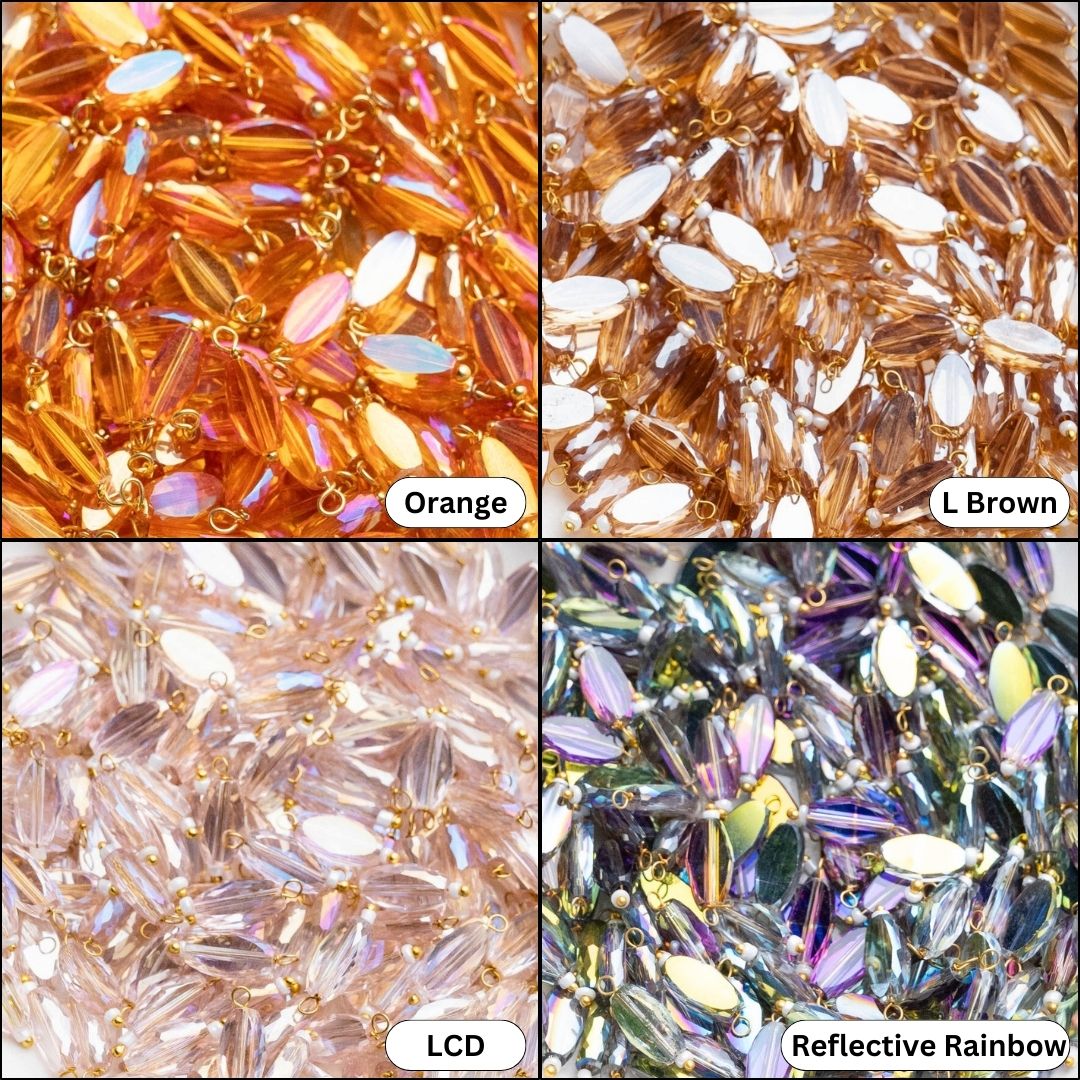 Rainbow Lariya  Glass Beads | Size : 10mm | 20pcs