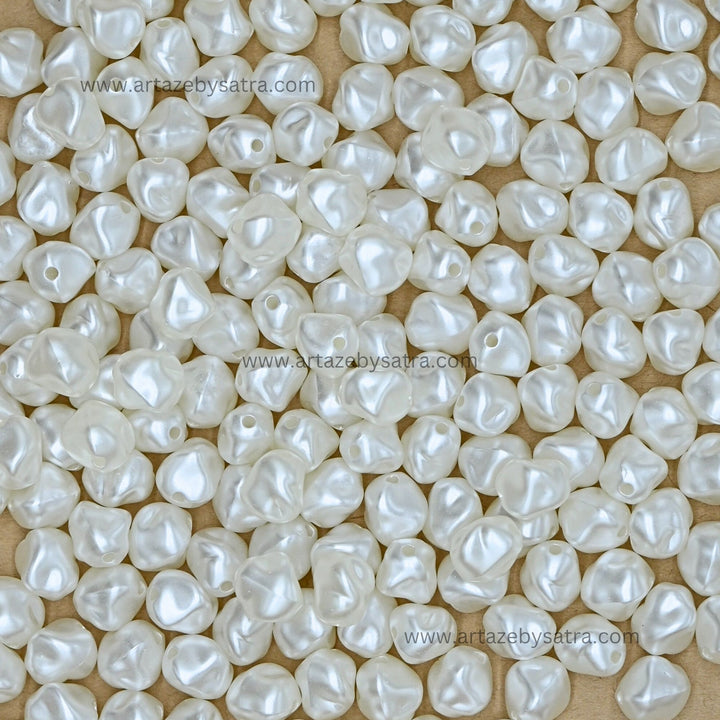 Irregular Nugget Shape Plastic Pearl Beads | Size : 10mm