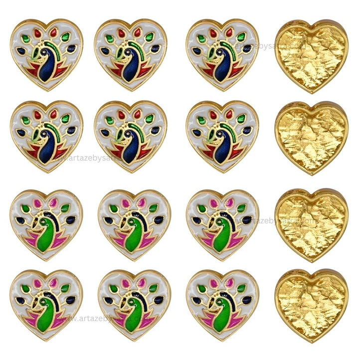 Meenakari Kundan Beads | Size : 21mm | Qty : 6pcs | MKB67