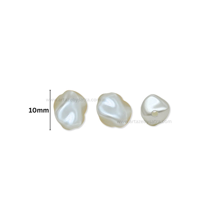 Irregular Nugget Shape Plastic Pearl Beads | Size : 10mm