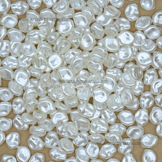 Pebble-Shaped Plastic Pearl Beads | Size : 15mm | PPB104