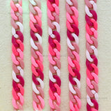 Two tone Acrylic Mask Chain | Size : H-17mm W-22mm | Qty : 1mtr | AC13