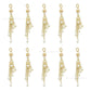 Ivory Pearl & Gold Bead Tassels | Size : 6inch | Qty : 5pcs | T19