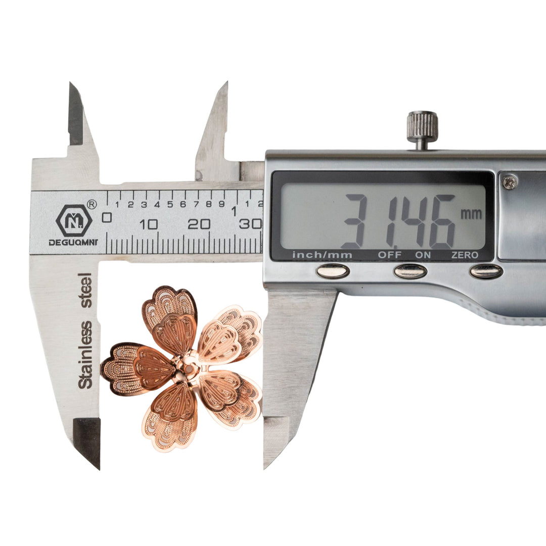 Flower Brass Etching | Size - 32mm | Qty : 6pcs | HA30