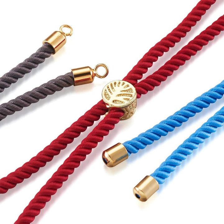 Bracelet Cord With Sliding Stopper Beads Connector | Size : 2mm | Qty : 1pc | B07