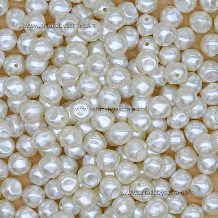 Irregular Round Plastic Pearl Beads | Size : 10mm