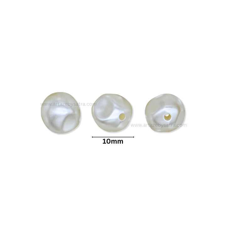 Irregular Round Plastic Pearl Beads | Size : 10mm