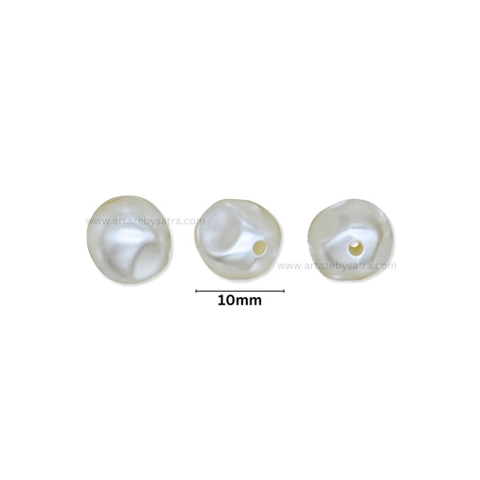 Irregular Round Plastic Pearl Beads | Size : 10mm | PPB109