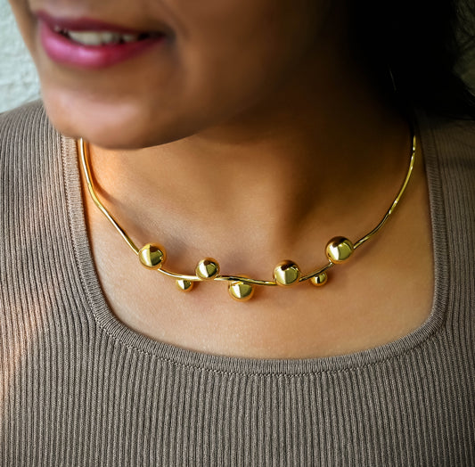 Brass Designer Choker | 18k Gold Plated (High Quality) | Qty : 1pc | DC68