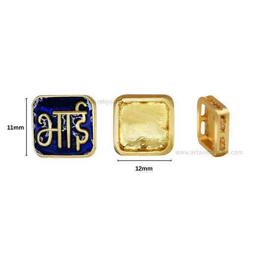Bhai Meenakari Kundan Beads | Size : 12mm | Qty : 12pcs | MKB54