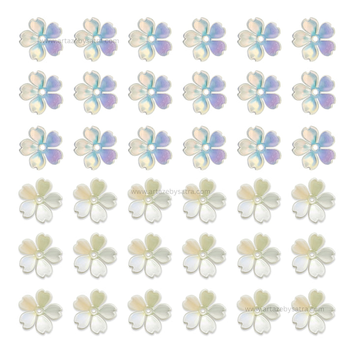 AB Flower Hair Accessories | Size : 15mm | Qty : 50pcs | PB194