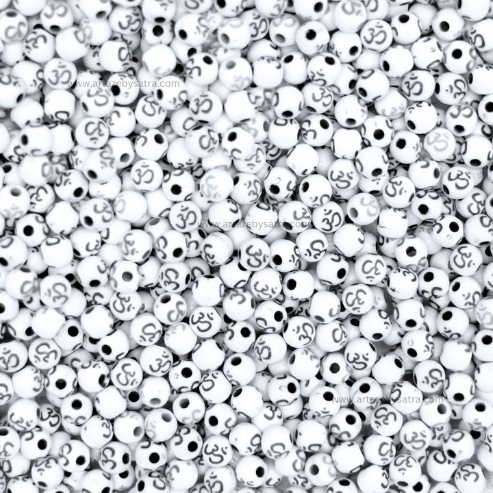 Om Plastic Beads | Size : 6mm | PB04