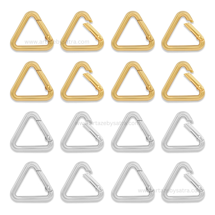 Triangle Alloy Lock Clasps | Qty : 6pcs | BF272