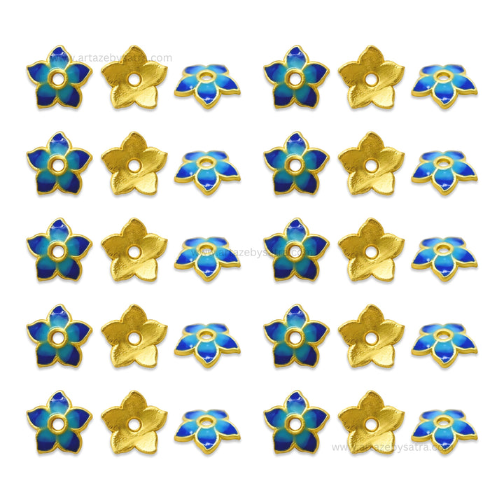 Designeer Meenakari Beads Cap | Size : 8mm | Qty : 50pcs | MK42