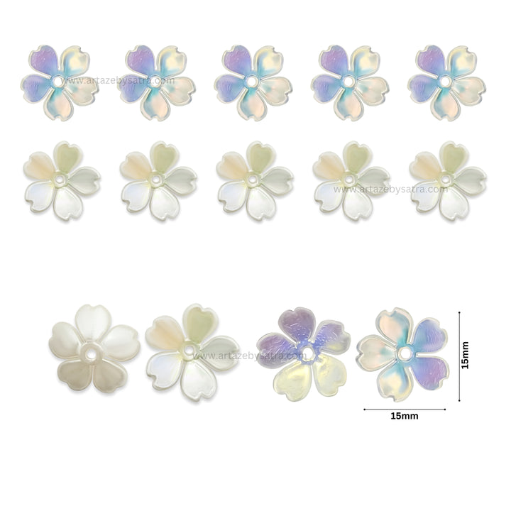 AB Flower Hair Accessories | Size : 15mm | Qty : 50pcs | PB194