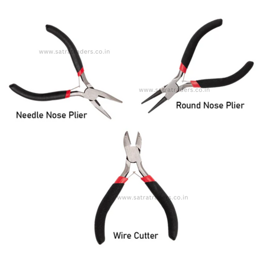 Jewelry Pliers Set | Needle N ose Plier | Wire Cutter| Round Nose Plier | Qty : 3 | P19